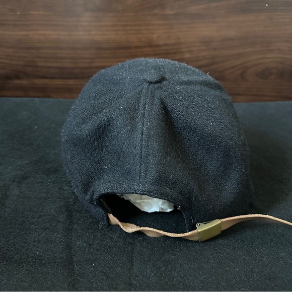 Volcom Wool Cap Hat Black With Leather - Picture 3 of 7
